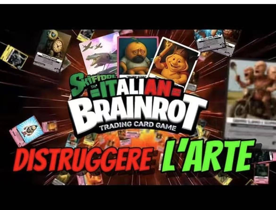Generico Brainrot-carte Scatola Box 12 bustine Skifidol Italian Brainrot mix Psichedelico - Trading Card Game - Gioco di carte collezionabile.