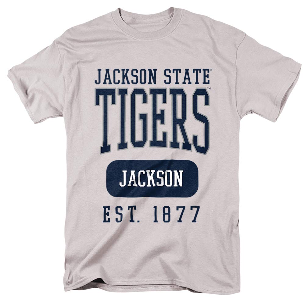 Jackson State University Official Founded Date Unisex Adult T-Shirt, Silver, Large