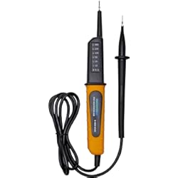 Detector De Tension Fluke Kopp Detector de tensión (2 pines con indicador LED de 6 400 V, 1 pieza, Amarillo/Negro, 324203013