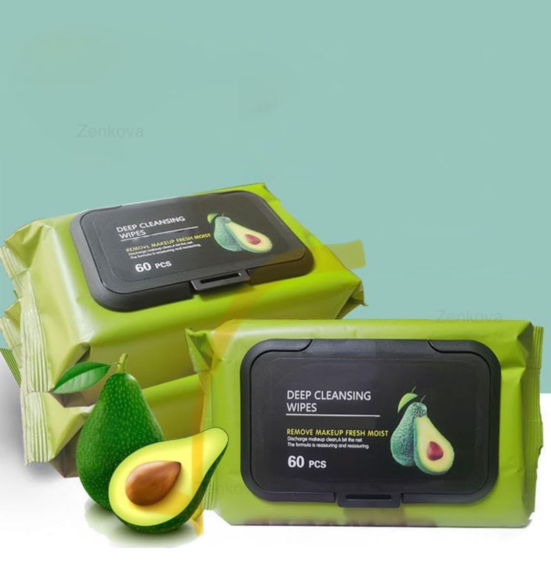 Zenkova Beauty Clean & Glow Makeup Remover Wipes | With Green Tea And Calendula Extracts| Cleansing And Hydrating Facial Wipes| 60 Wipes-image-41