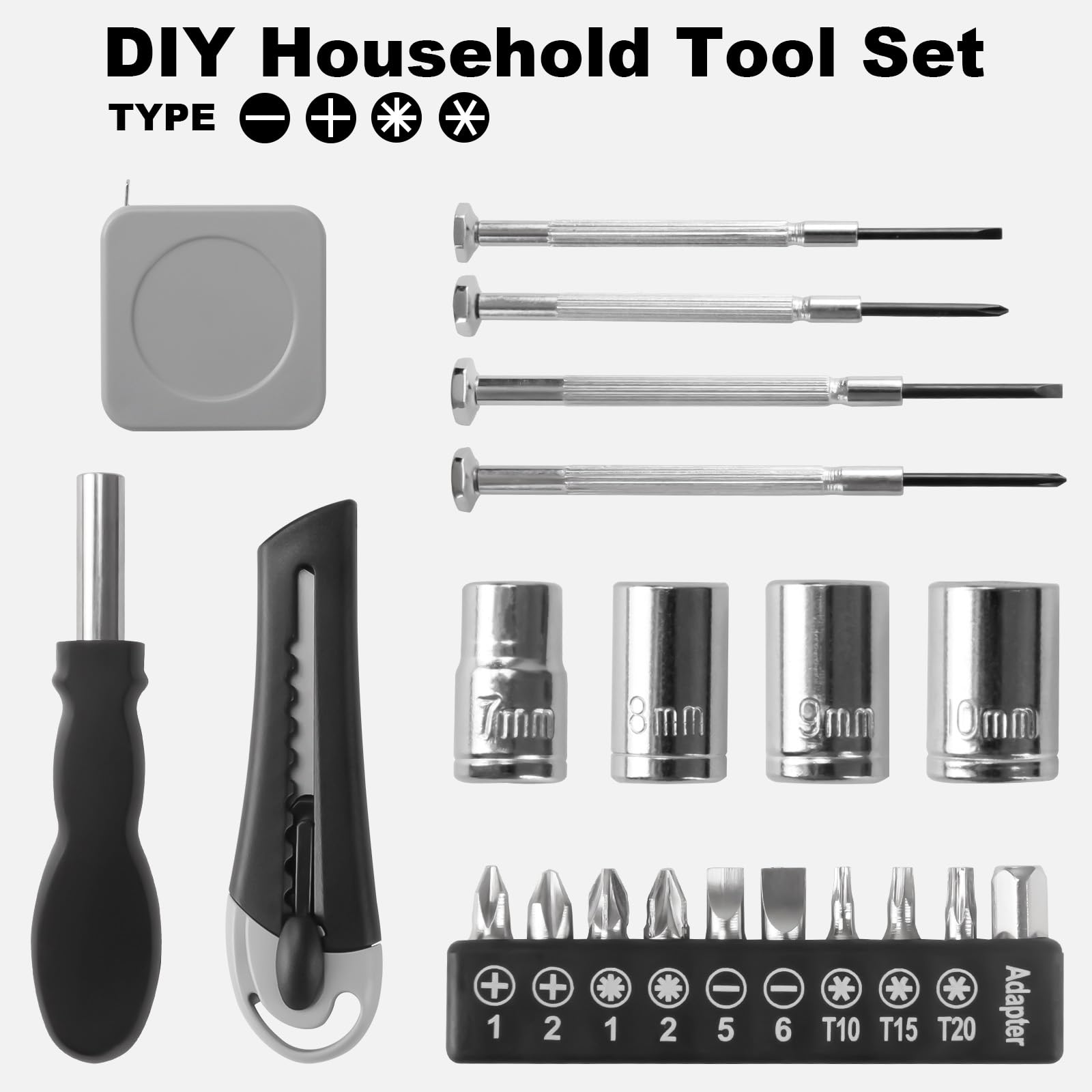 Setthis Snapklik.com : Fivepears 21 Pieces Small Tool Box SetThis Basic Tool ...