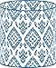 LampPix 10.00 Inch Table Lamp Shade - Ikat Vintage Navy Canvas Desk Lampshade (Spider Fitting)
