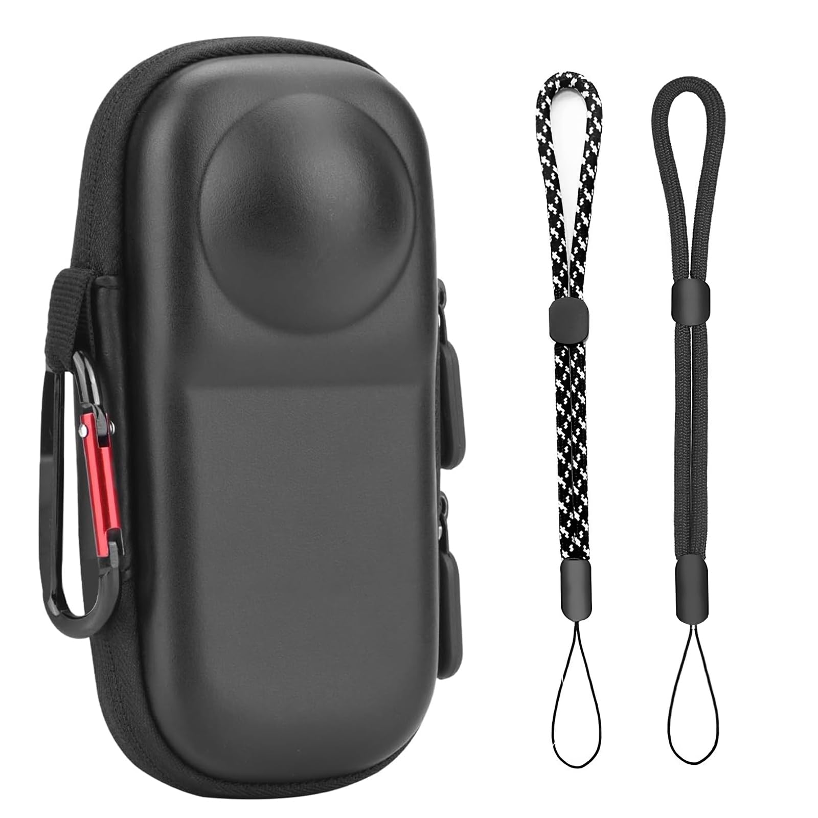 Flavizo Carrying Case for Insta 360 X5/360 X4 (for Original Lens Cap) | Potable Storage Bag with 2Pcs Wrist Strap and Carabiner | Hard Shell Protector Travel Case for Insta360 X4 X5 Accessories-picture-13
