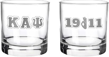 BBGreek Kappa Alpha Psi - Official Vendor - Set of 2-11oz Drinking Glasses - 1911 Yo