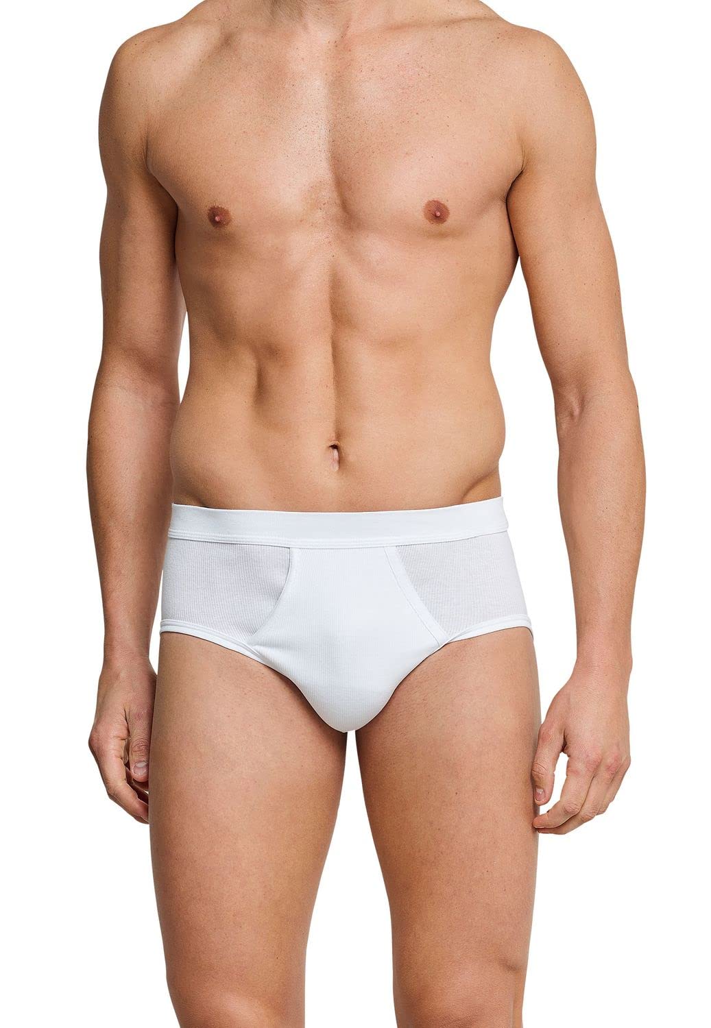 Schiesser Herren Slips, Doppelripp, Weiss, 4er Pack