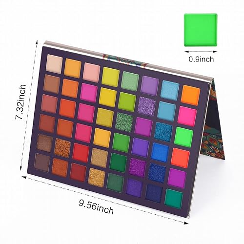 Miniatura 6 de UCANBE ExOTIC FLAVORS - Paleta de maquillaje de sombra de ojos de neón 48 colores de alto pigmentado juego de regalo de paleta de maquillaje con