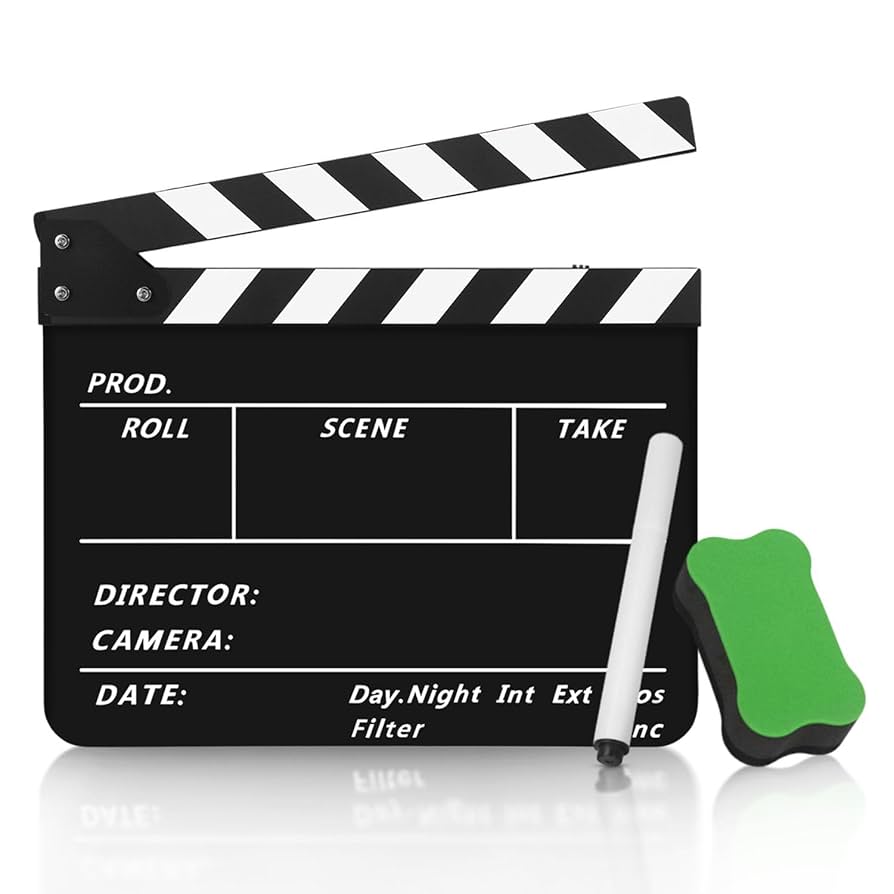 Amazon.com: Flexzion Acrylic Plastic Clapboard Director's