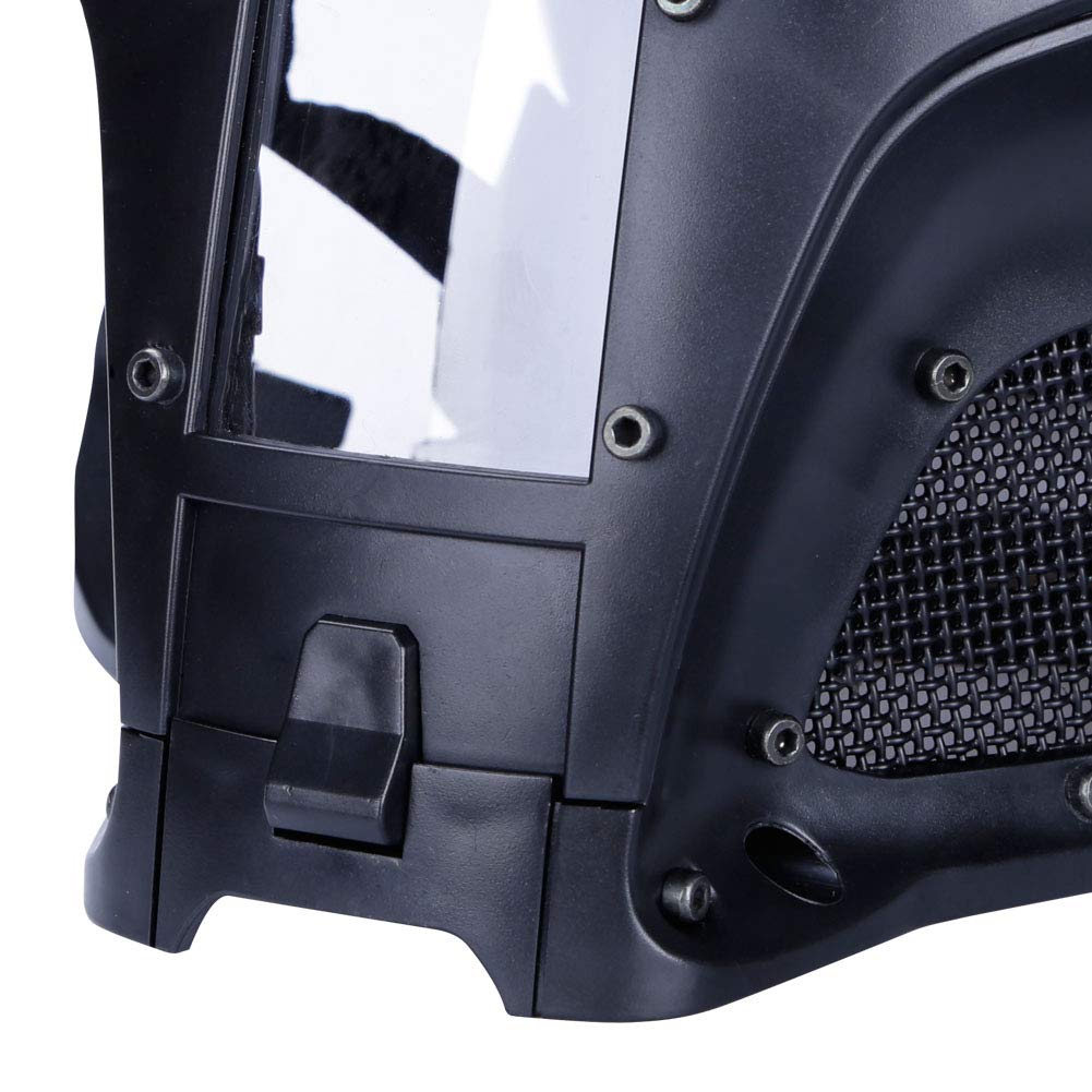 Cosplay Vollgesichtsschutz Airsoft Tactical Military Ballistic Helm Tactical Riding Sorta-Kinda Mandalorian/Boba Fett/Galac-Tac Style Austauschbarer PC-Objektivhelm