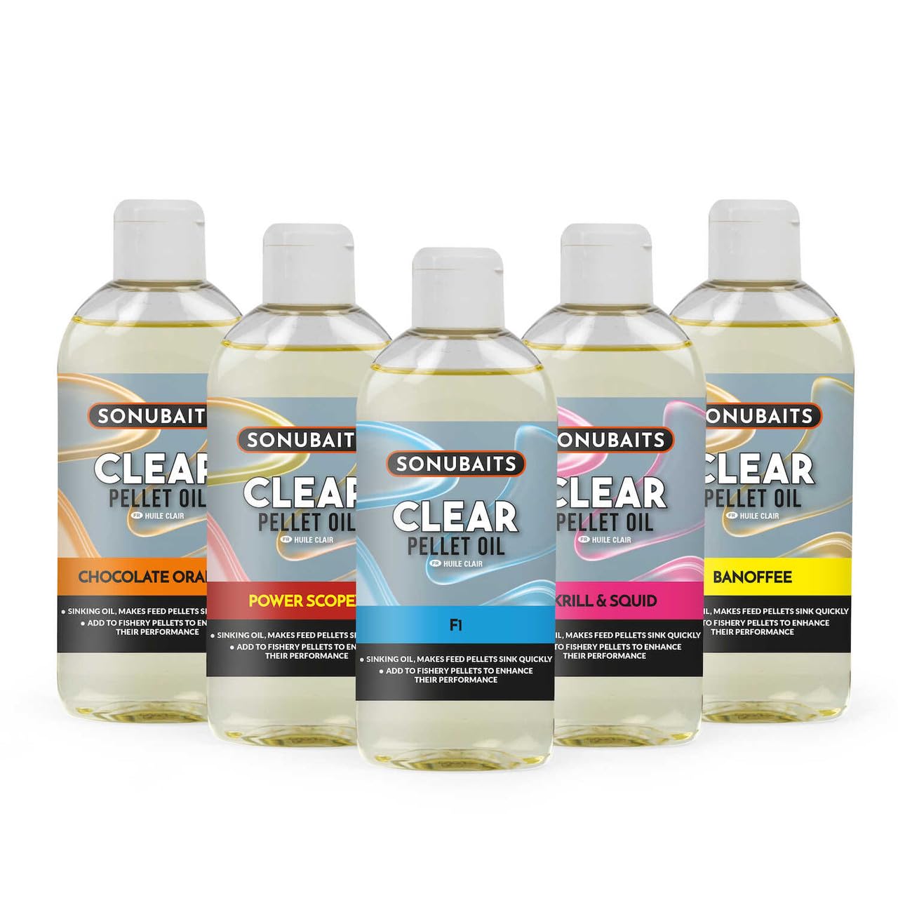 Sonubaits Clear Pellet Oil Sinking Pellet Additive Fishing Attractant (Krill & Squid)