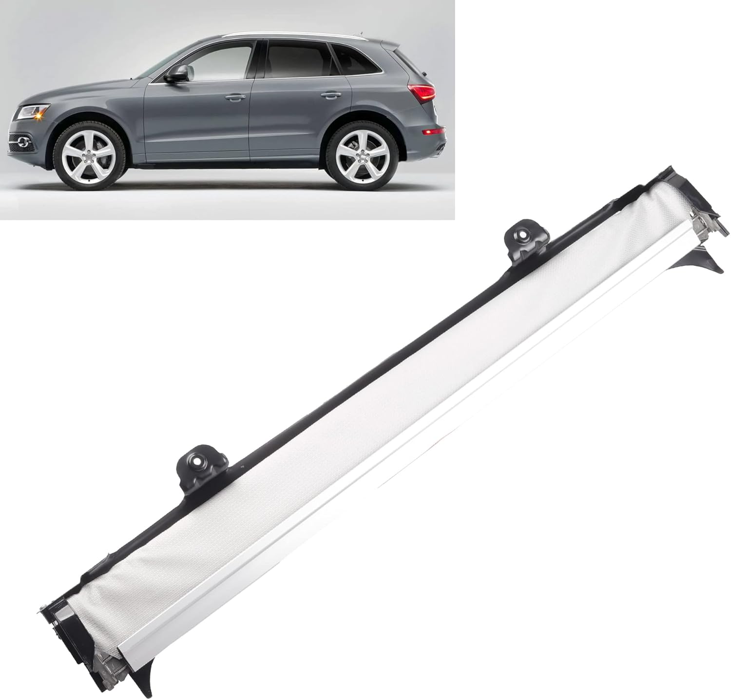 Dasbecan Gray Assembly Panoramic Sunroof Sun Shade Corn Curtain Cover Compatible with VW Jetta Golf Tiguan Sharan Audi Q5 2008-2017 Replaces# 1K9877307B