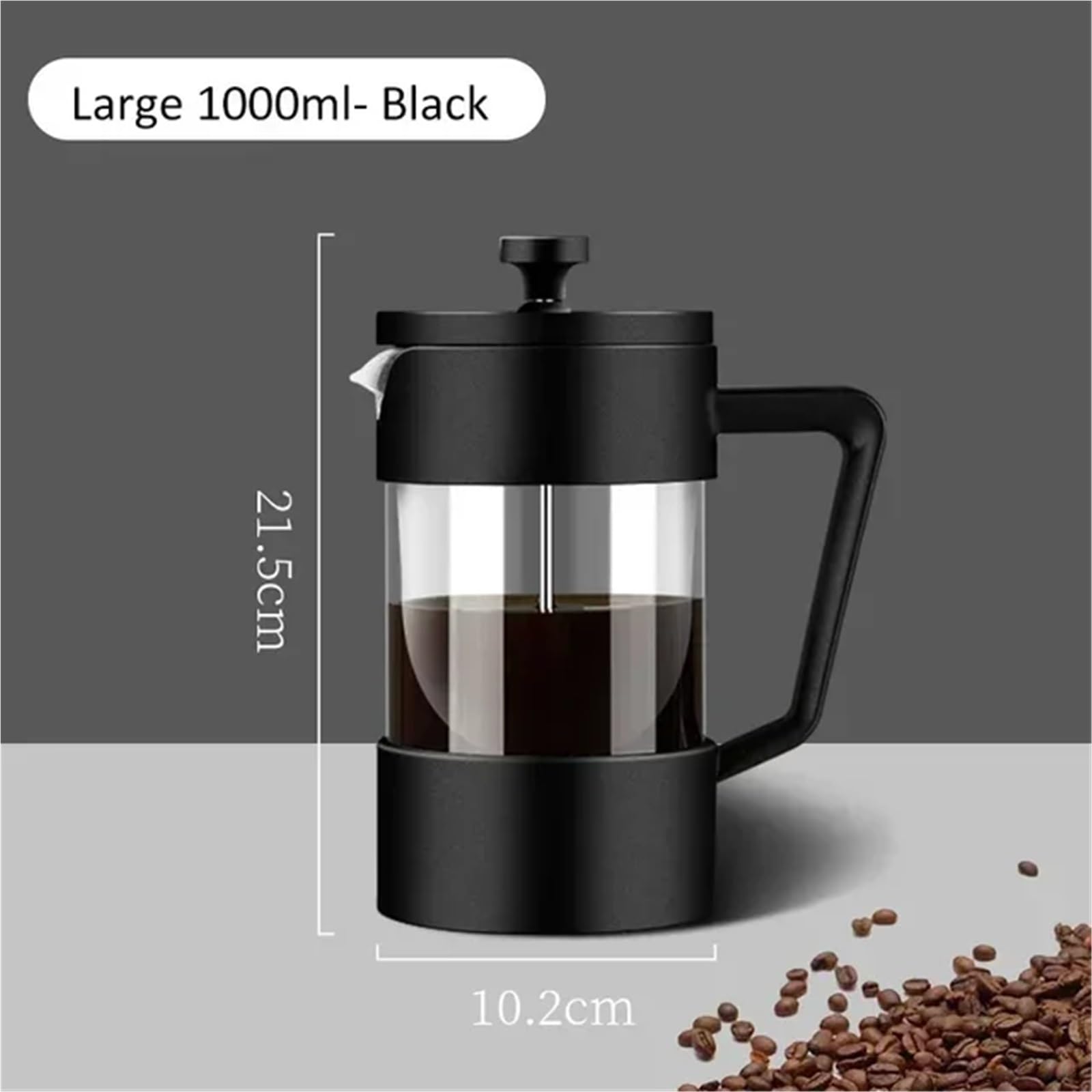 Cold Brew Kaffeekanne 350ML/600ML/1000ML Kaffeemaschine Haus Kaffeemaschine Milchschaum-düse Kaffeezubehör für kaltgebrühten Kaffee(1000ml)