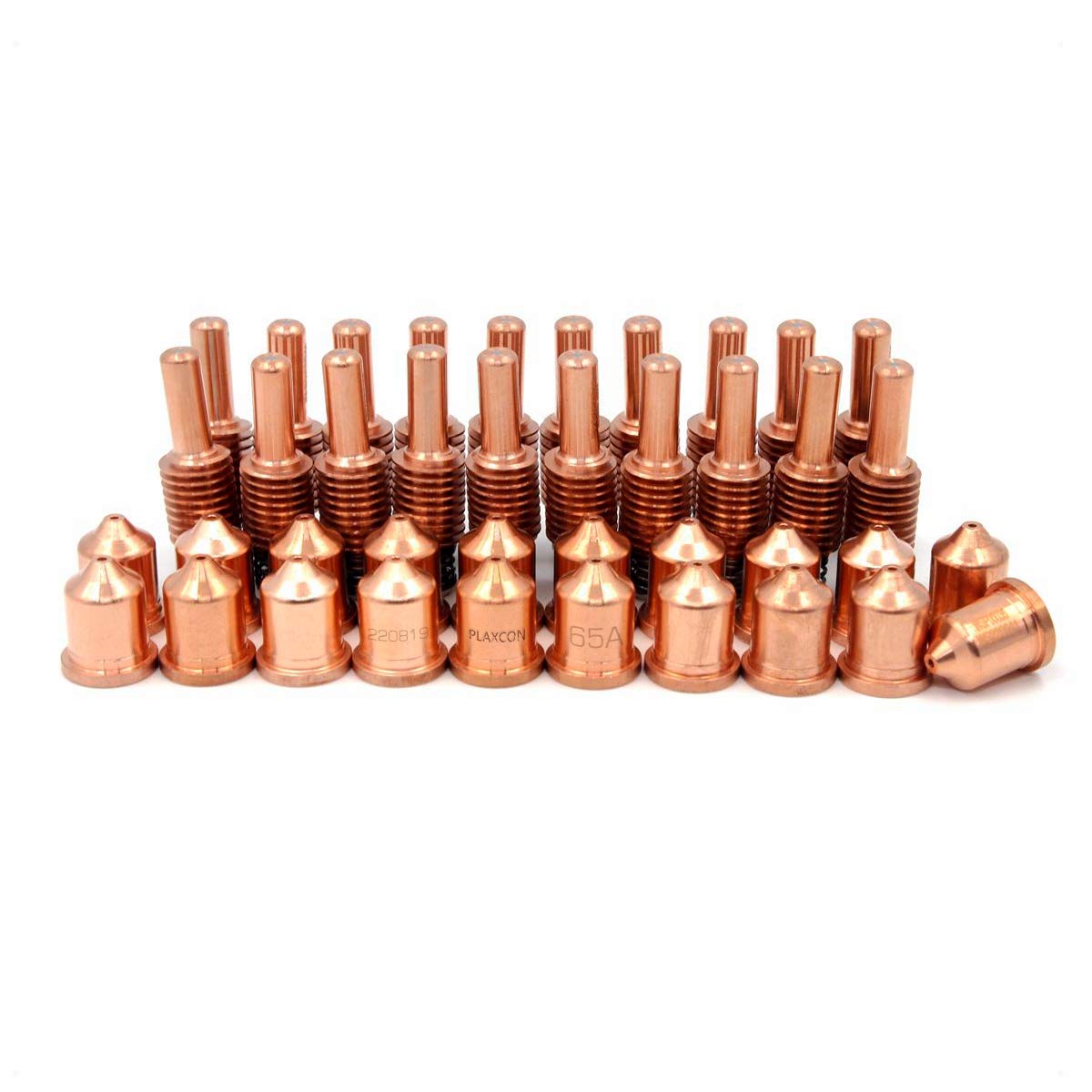 Lot de 20 électrodes 220842 et 20 embouts 220819 65 A pour cutter plasma Hypertherm Powermax 65/85/105 (courant de coupe plasma 65 A)