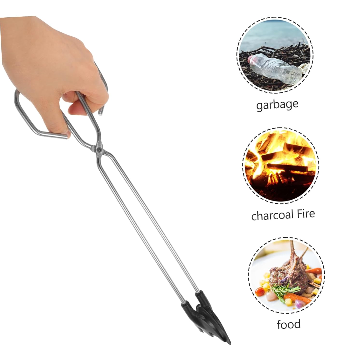 2pcs Ergonomic Trash Grabber Tool Litter Picker for Easy Waste Pickup in Homes Outdoors and Sanitation Tasks Lightweight Rubbish Clamp Non-Slip Handle