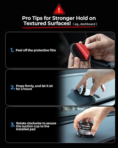 Miniatura 8 de Soporte de teléfono para automóvil Magsafe 108 + libras de succión más fuerte y 2800 gf magnético Soporte de teléfono ajustable de 360 para