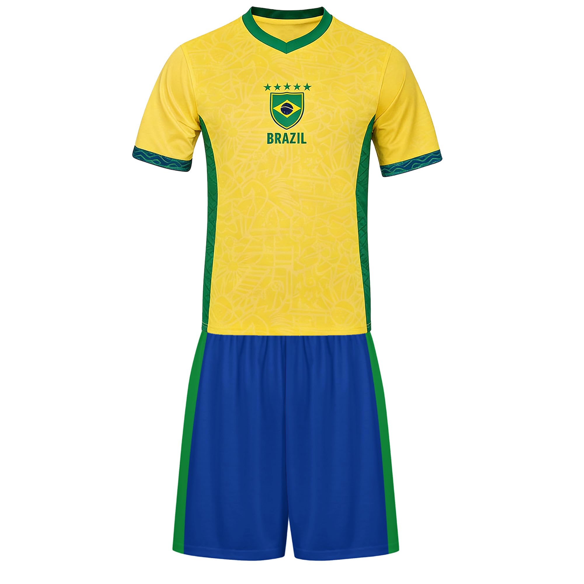 2026 Fútbol Copa Niño Camiseta + Pantalones Cortos Set Aficionados Fútbol Deporte Informal Bandera Nacional Niñas Niños Adolescente Secado Rápido 100-170cm