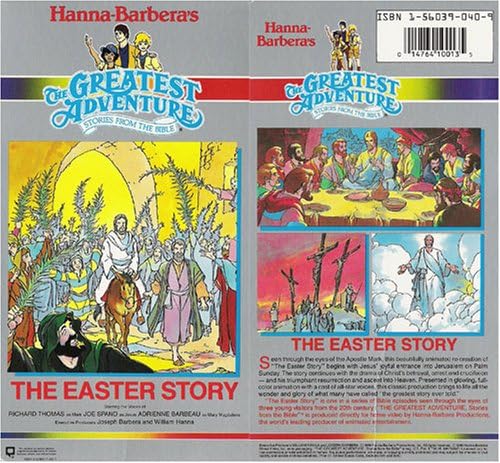 The Greatest Adventure : Stories From The Bible : 9 VHS Set : 1/ The Easter Story 2/ Daniel and the Lion's Den 3/ Noah's Ark 4/ Moses 5/ The Nativity 6/ The Creation 7/ David and Goliath 8/ Samson and Delilah 9/ Joshua and the Battle of Jericho