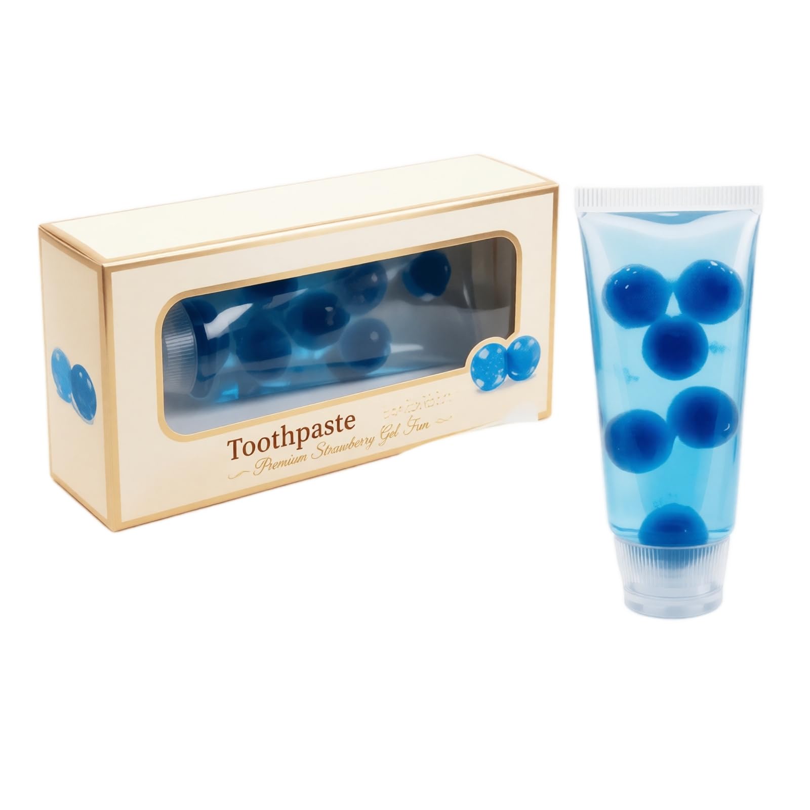 Toothpaste Squishy Toy – Realistic Tube Shaped Stress Relief Sensory Fidget, Slow Rising Soft Squeeze Ball for Adults, Cute Desk Ornament for Office Home School，Blue