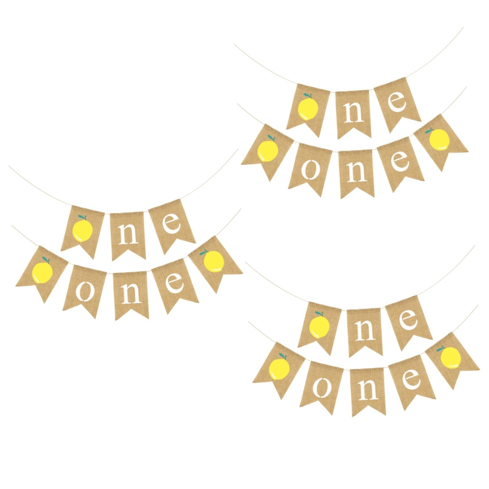 Guirlande en lin Abaodam (lot de 6) pour décoration d'anniversaire et fête