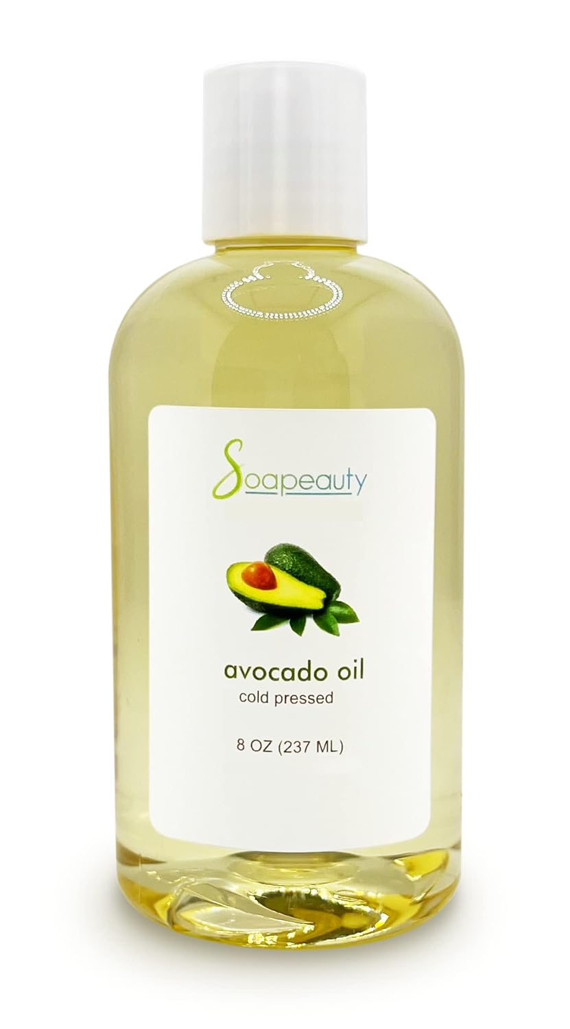 Soapeauty Avocado Oil for Skin & Hair - Cold Pressed - 100% Pure & Natural - Carrier Oil for Essential Oils - Massage Oil - 12 fl oz