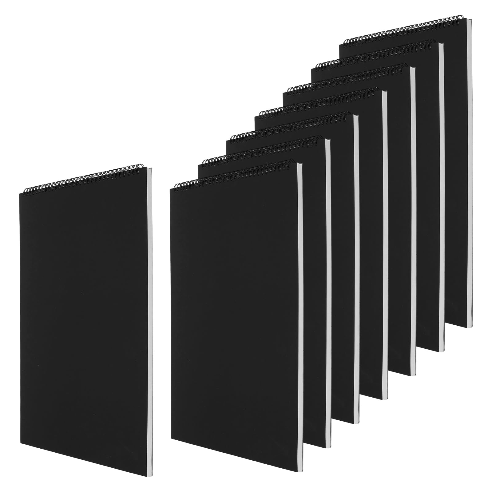 SOUJAP Skizzenbuch, A3, Spiralbindung, Hardcover, 160 g/m², 30 Blatt, Querformat, Schwarz, 297 x 420 mm, 8 Stück
