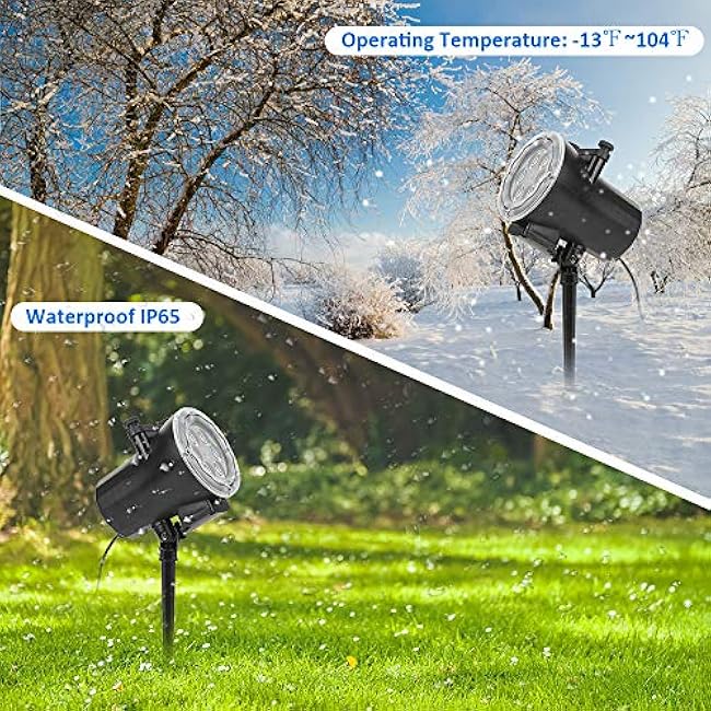 Elec3 Halloween Projector Lights Outdoor, 16 Patterns Christmas Projector Lights Waterproof Indoor Outdoor Holiday Light with Remote Control for House Party Home Christmas Decor