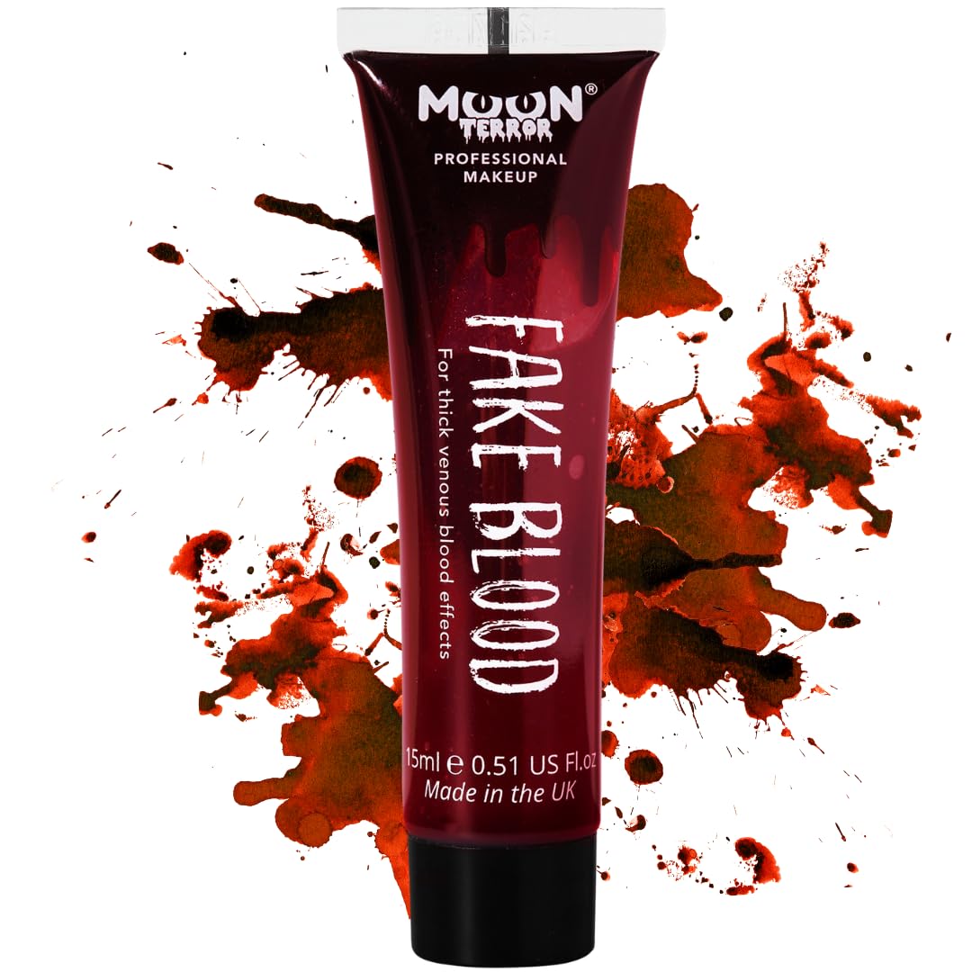 Pro FX Fake Blood - 0.50fl oz - SFX Make up for Halloween Vampire Zombie Theatre - Special Effects Make up Realistic Fake Blood Gel Spray Halloween Costume