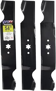 MaxPower 561541 3-Blade Set for 54 Inch Cut MTD/Cub Cadet/Troy-Bilt Replaces 742-0677A, 742-0677B, 7420677, 942-0677, 942-0677A, 9420677B