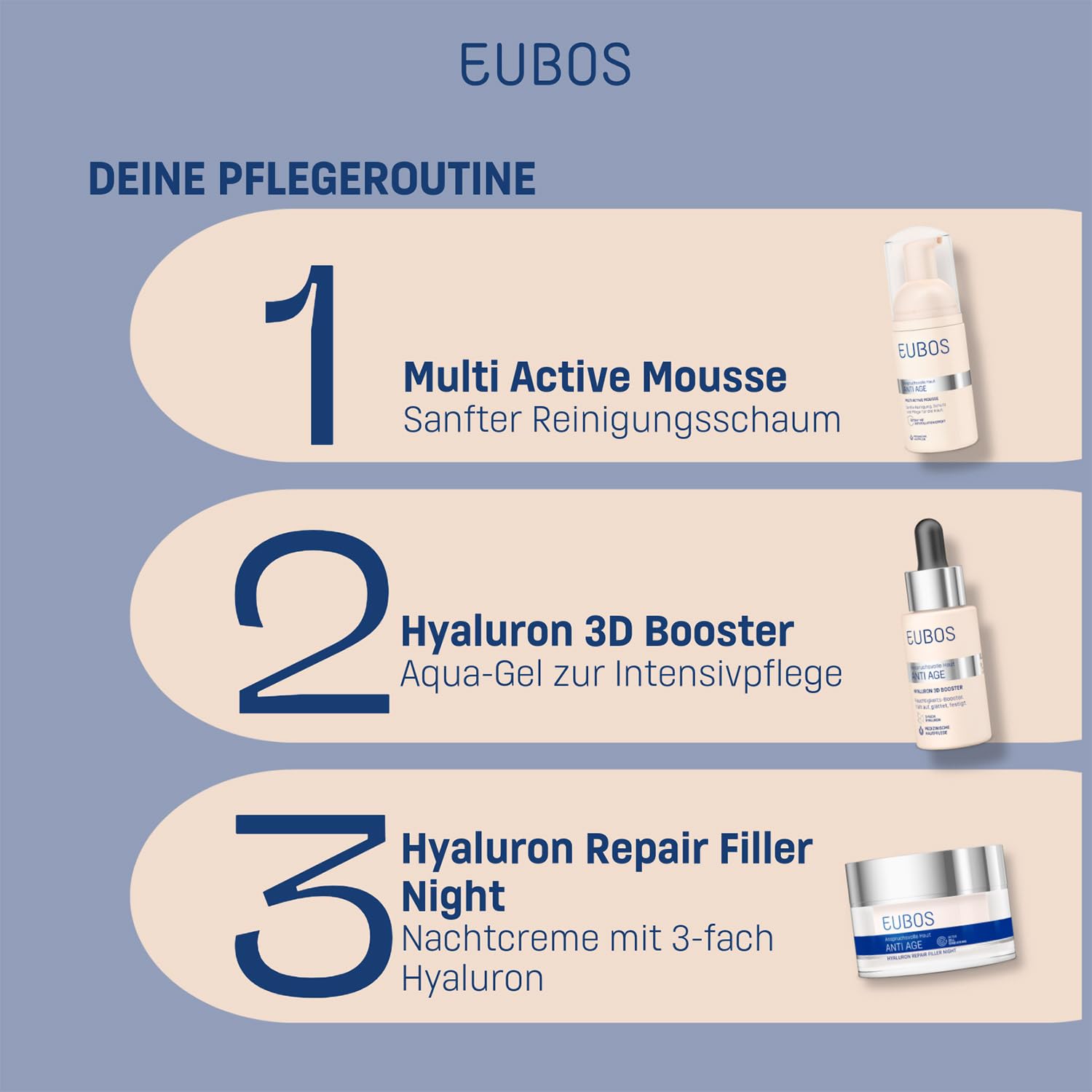 EUBOS Hyaluron Repair Filler Night Creme, 50 ml Crema