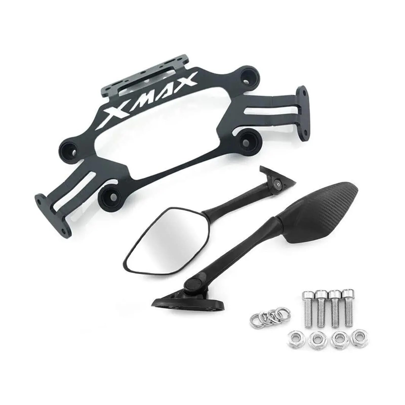 Rétroviseurs Mo&to Compatibles Avec Pour YA&MAHA XMAX 300 400 125 250 (2017-2022) Et Support GPS Pour Téléphone(Style C)