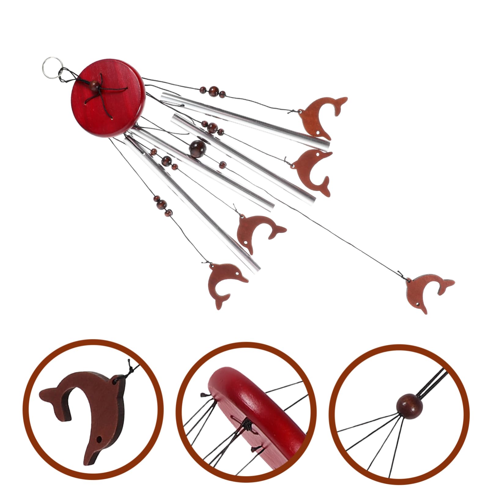 Toddmomy 5 Stück Aluminiumwindspiel Outdoor-Windspiel Dekoration Windspiele Hängenden Windspiel Windgitter Für Garten Windglocke Ornament Outdoor-glockenanhänger Dekorative Windspiele Holz