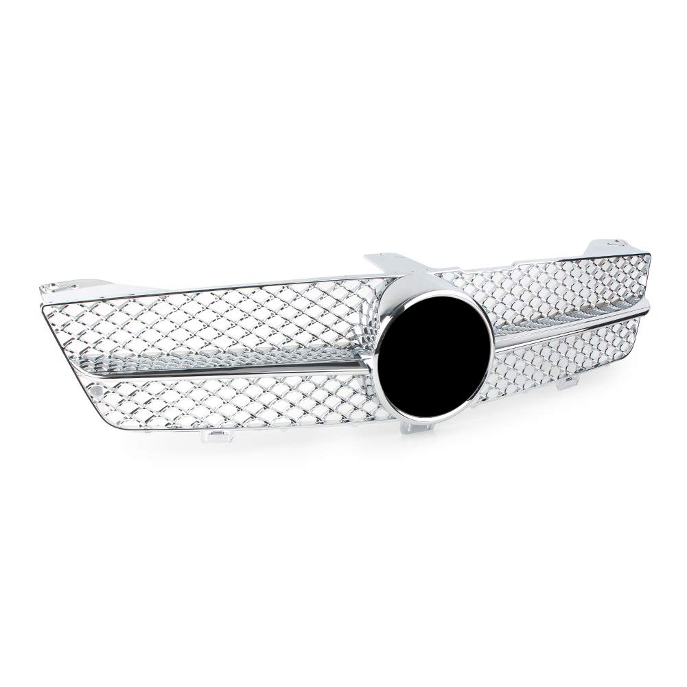 SIKUAI Parrilla delantera superior parachoques ABS cromado para W219 CLS-Class 2008-2011 Coche