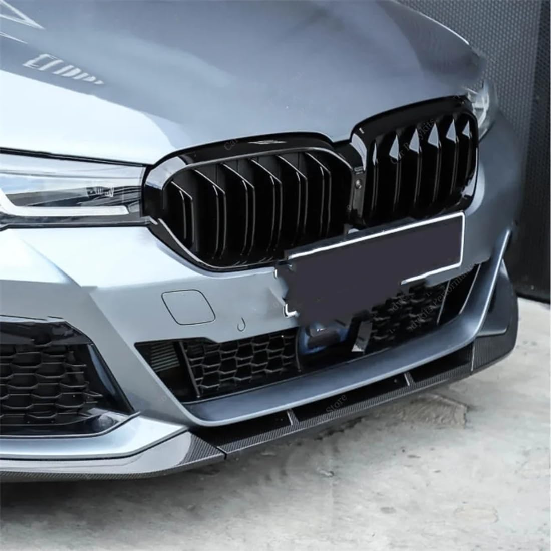 Auto-Frontstoßstangenspoiler-Splitterlippe für BMW 5 Series G30 G31 Lci M Performance Style 2021-2023, Kratzfester Diffusorspoiler, Body Kits