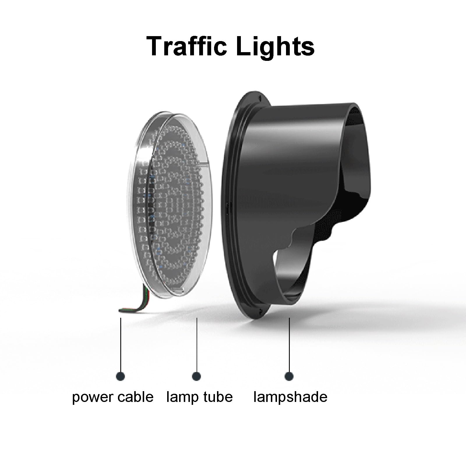 Amazon.co.jp: 信号機、赤/緑/黄色信号機、LED 信号機、防水交換可能な