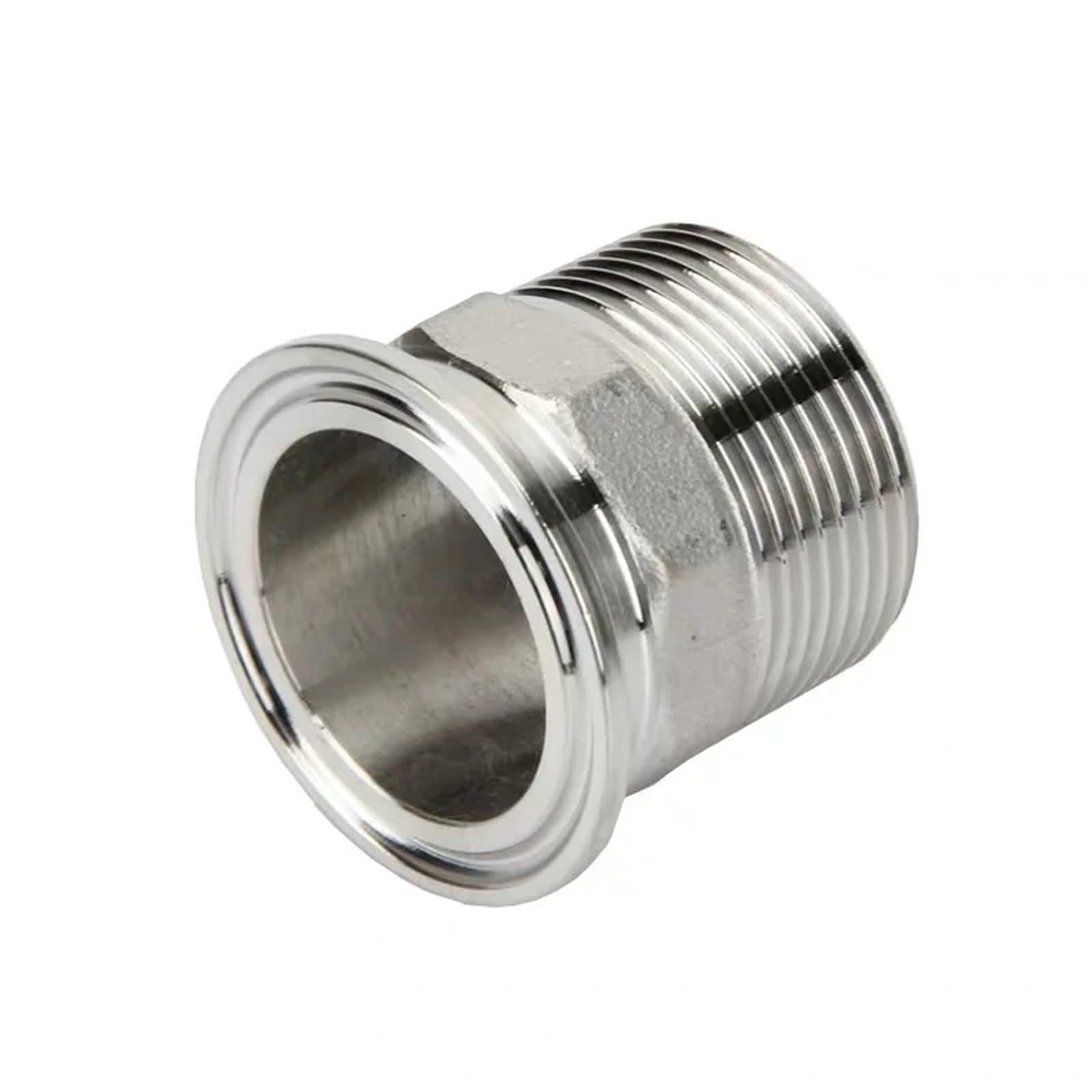 1PCS SS304 Tri Clamp Male Threaded Ferrule Fitting - DN15 to DN50 (1/2" to 2") Sanitary Pipe Adapter(DN40 x Ferrule 64)