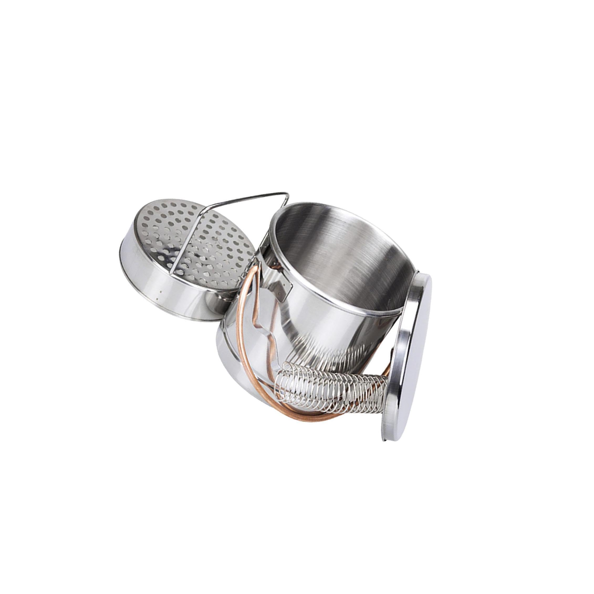 Cubeta compacta para limpieza de pinceles con estructura de acero inoxidable que ofrece un eficiente de pinceles y con filtro extraíble. Herramientas