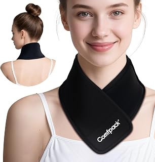 Comfpack Neck Ice Pack Wrap: 360° Flexible Gel Hot & Cold Compress for Neck Pain, Injuries, Surgery Recovery, Sore Throat