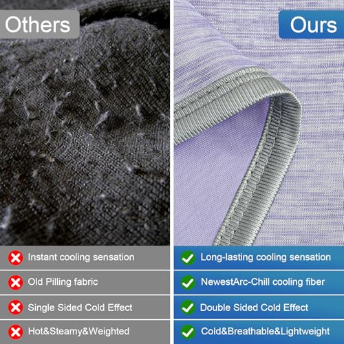 Image of KMUSET Cooling Blanket Full Size(80 inchx90 inch, Double Sided Summer Cooling Blankets for Hot Sleepers & Night Sweats, Lightweight Blanket for Sofa Bed Couch, Room Decor, Gifts for Women Eggplant Purple