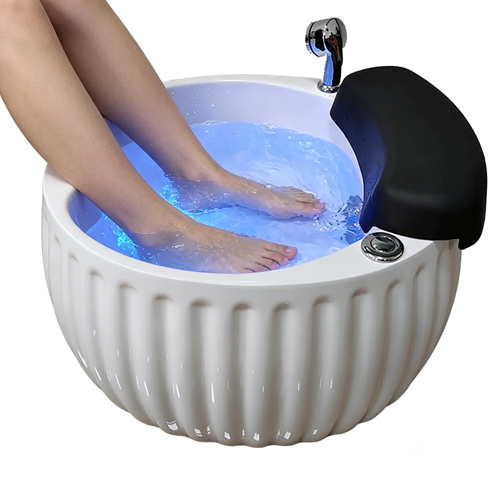 Tragbare Fußbadewanne, Acryl-Fußbad, Spa-Fußbad, Pediküre, Mit Heizung Und Massage, Bunte Beleuchtung, Zur Stresslinderung Und Förderung Der Durchblutung