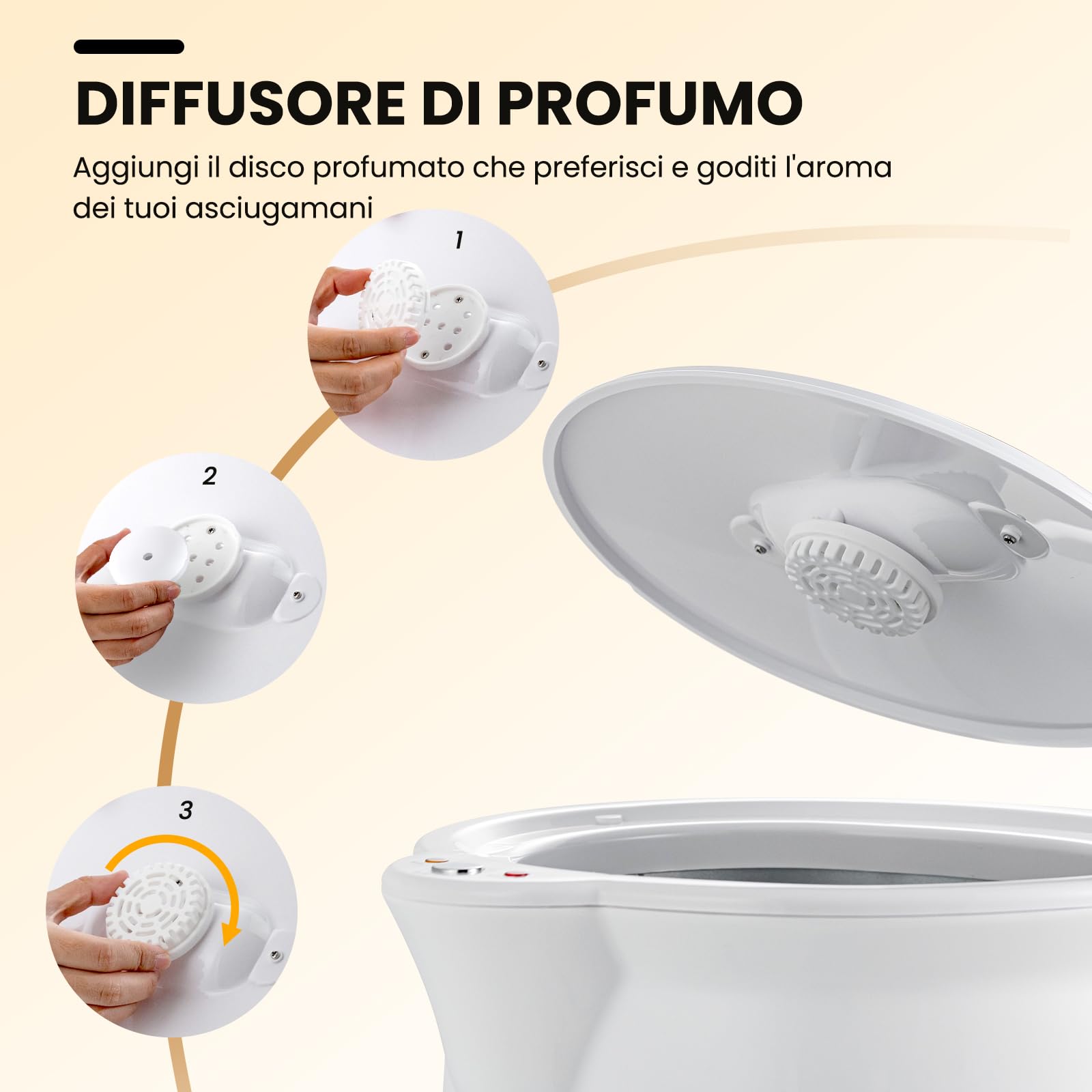 COSTWAY Scaldasalviette a Secchio, Scalda Asciugamani Grande capacità 20L con Porta Profumo, Scalda Asciugamani Portatile per Spa con Spegnimento Automatico, Adatto a 2 Asciugamani da Bagno