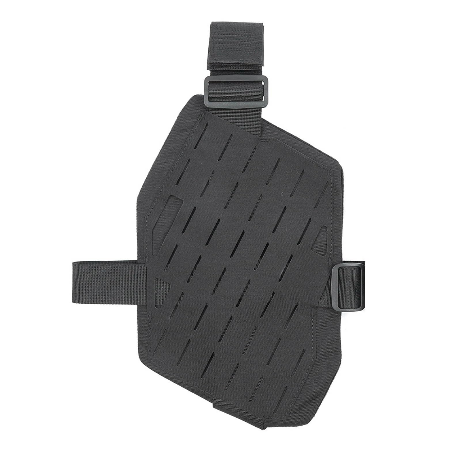 Plataforma Táctica MOLLE para Pierna Izquierda, Cortada con Láser. Panel Ajustable para Pierna Izquierda con Cinturón y Correas Ajustables para El Muslo