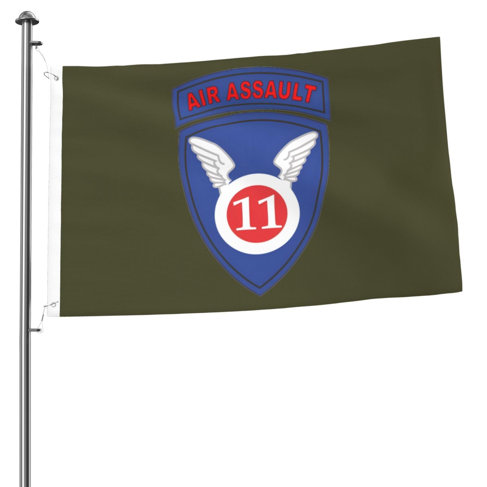 11th Airborne Division Air Assault Flag 2x3 Ft Double Sided Outdoor, Garden Yard Decoration Banner with Brass Grommets, for Home, Porch, Wall