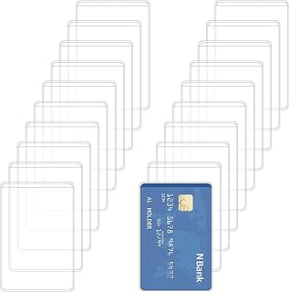 20PCS Clear PVC Credit Card Sleeves – Waterproof Protective Card Holders for Medicare, Social Security, Business Cards, Dr...