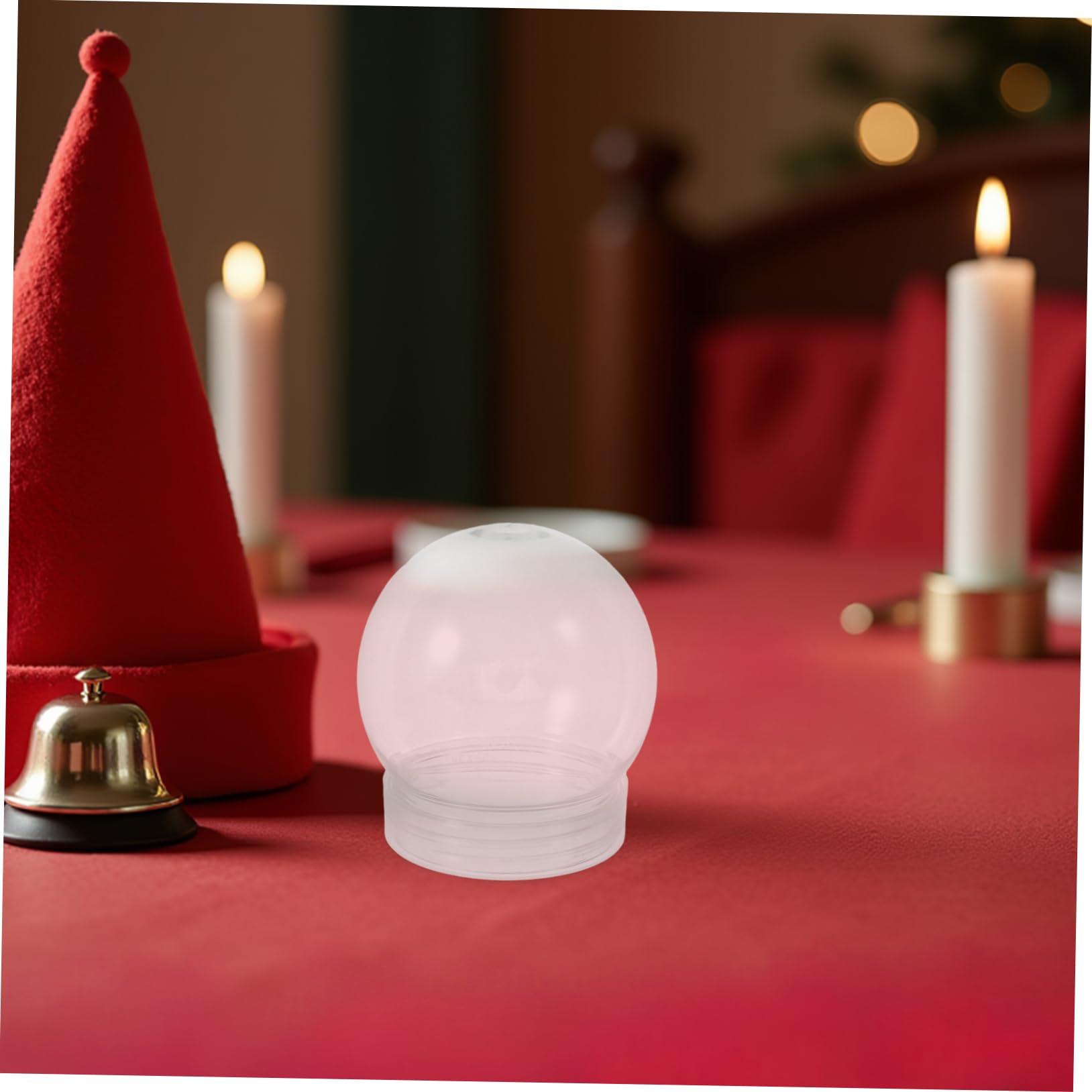 24pièces Boule à Neige Transparente Plastique Soi-même Kit De Décoration De Noël pour Loisirs Créatifs Lot