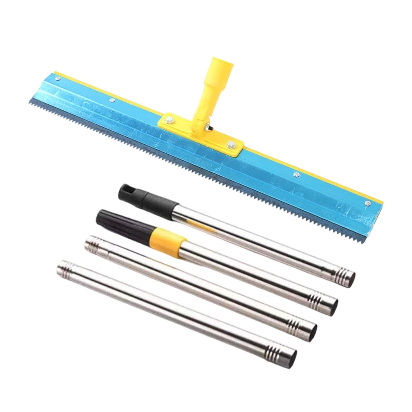 Escobilla de Goma para Suelos de Epoxi, de Metal, Profesional, Dentada, Autonivelante, con Ranuras.