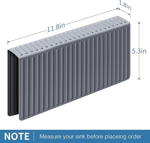 Miniatura 2 de Bligli Sillín de silicona para fregadero, alfombrilla divisora grande y duradera sin ventosas, protector de fregadero dividido de cocina para platos