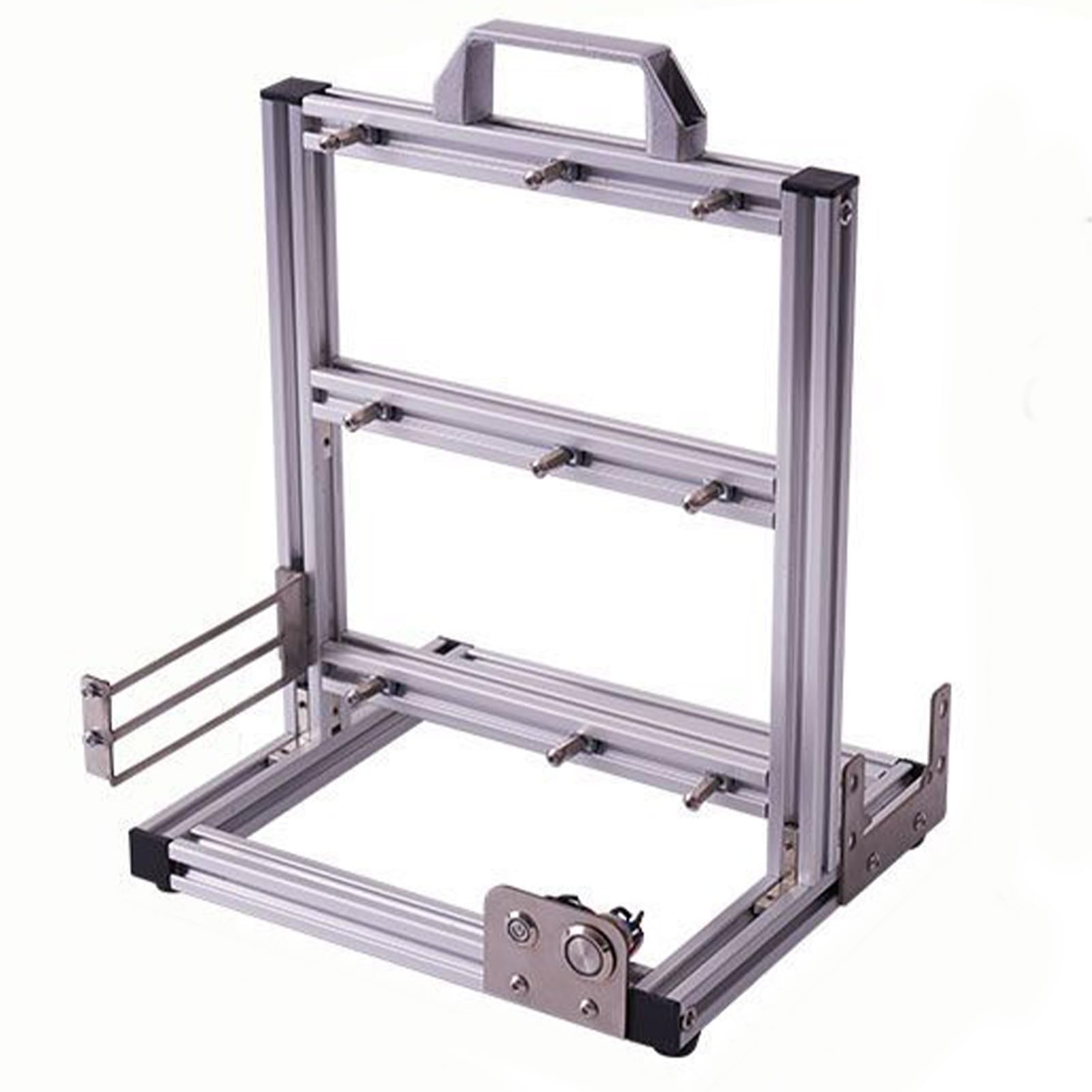Otwarta obudowa PC z aluminium | ATX/MATX/ITX | montaż bez użycia narzędzi | optymalne chłodzenie powietrzem do gier i stacji roboczych (24 x 20 x 24 cm)