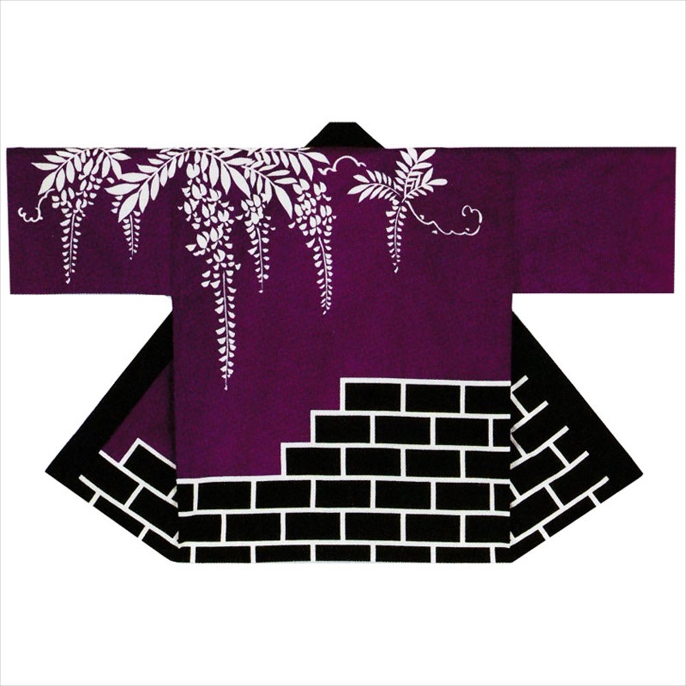 Amazon.co.jp: 【お祭り・法被】 祭・踊り袢天 紫/黒 藤/れんが