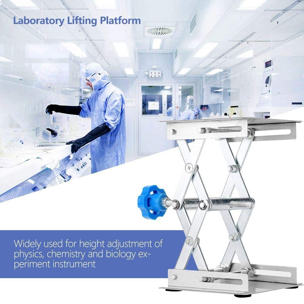 Acciaio inossidabile Laboratorio Piattaforma stand Scissor Rack 100 * 100 * 160 millimetri | Noir