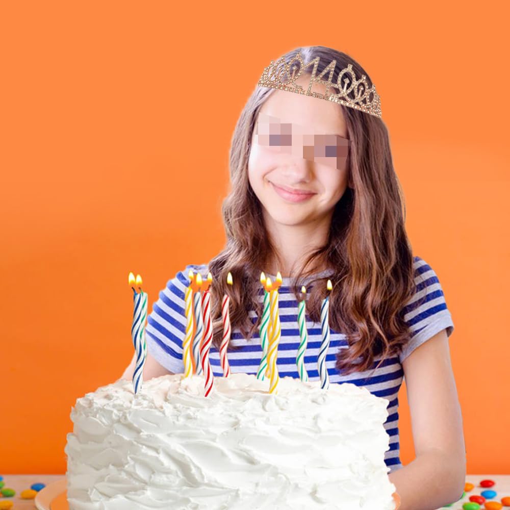 Corona E Cintura 'Birthday Girl' - Copricapo Festa Compleanno Per Ragazze | Decorazione Scintillante - Foto 2