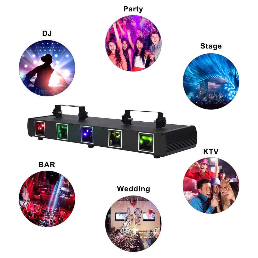 Stroboskop Disco Licht, UKing 4 in 1 RGBW lichteffekte, LED-Projektor Karaoke DJ Perform für Bühnenbeleuchtung für Zuhause Party Dancing Thanksgiving KTV Birthday